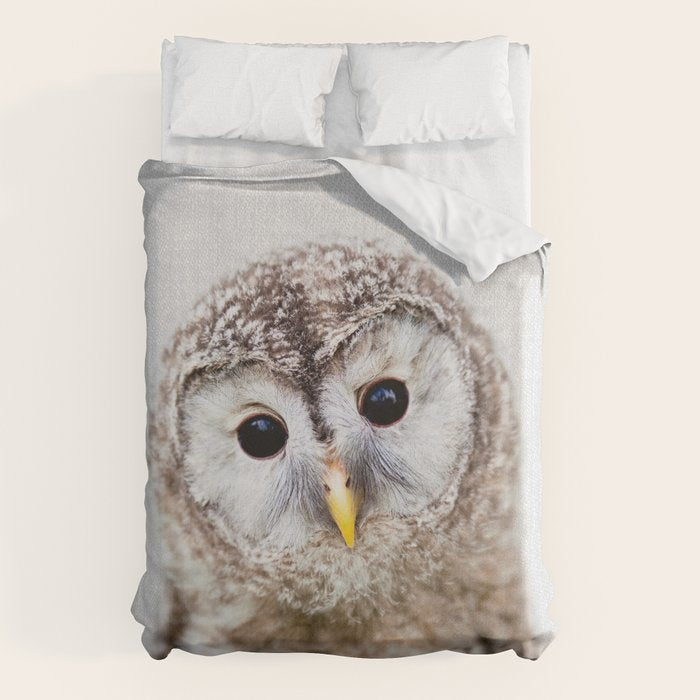 Baby Owl - Colorful Duvet Cover Gallery Image 6