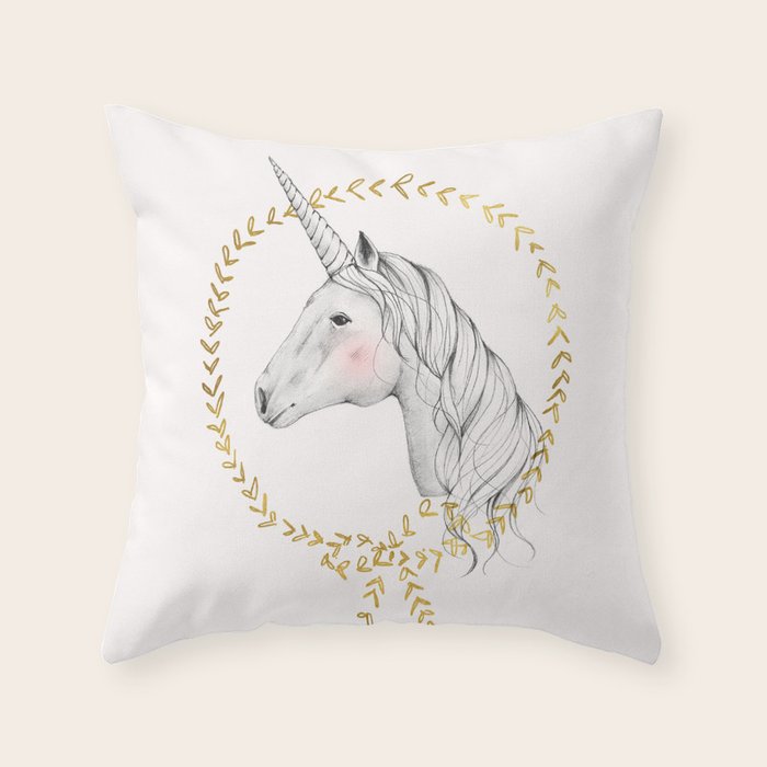Unicorn Throw Pillow Gallery Image 1