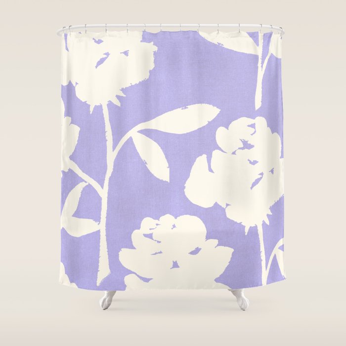 Roses Pattern - Violet Shower Curtain Gallery Image 1