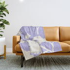 Roses Pattern - Violet Throw Blanket Gallery Image 1