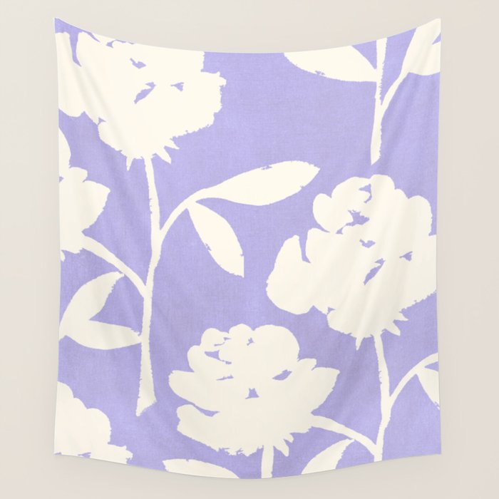 Roses Pattern - Violet Wall Tapestry Gallery Image 4