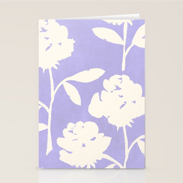Roses Pattern - Violet Stationery Card Gallery Image 2