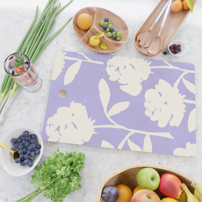 Roses Pattern - Violet Cutting Board Gallery Image 2
