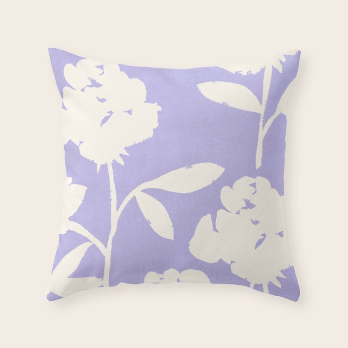 Roses Pattern - Violet Throw Pillow Gallery Image 6