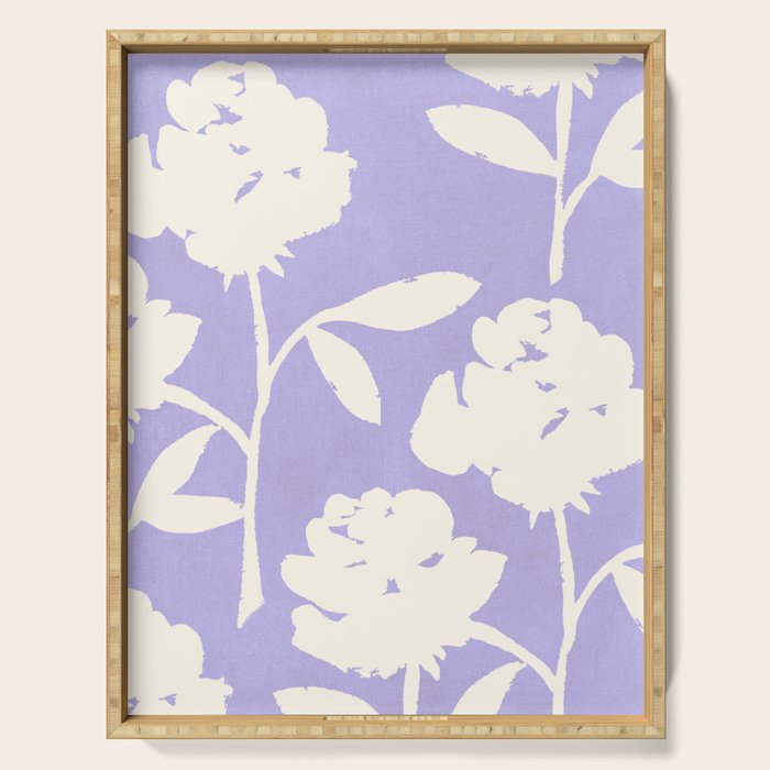 Roses Pattern - Violet Serving Tray Gallery Image 1