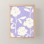 Roses Pattern - Violet Mini Art Print Gallery Image 1