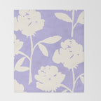 Roses Pattern - Violet Throw Blanket Gallery Image 2