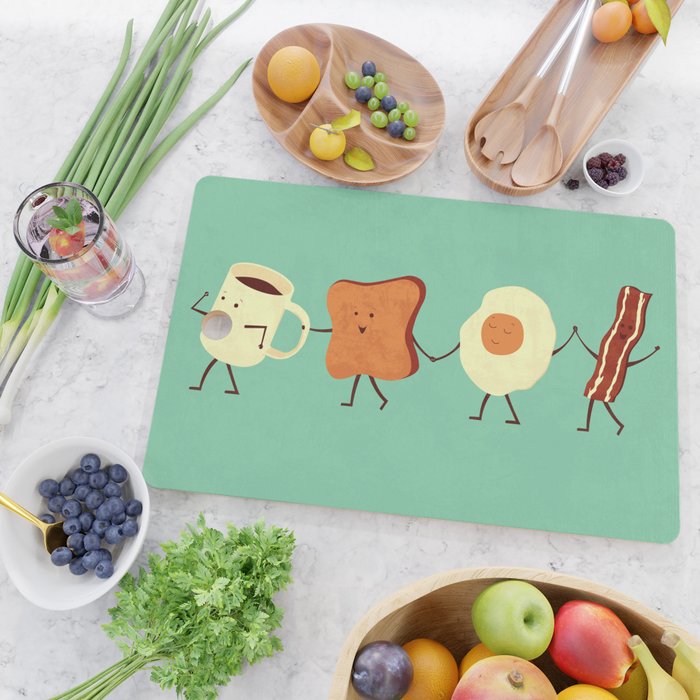 Let's All Go And Have Breakfast Cutting Board Gallery Image 2