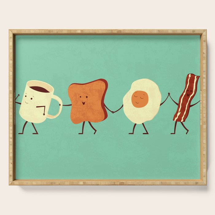 Let's All Go And Have Breakfast Serving Tray Gallery Image 1