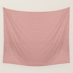 Ultra Fine Stripes Narrow Stripe Pattern in Mocha Brown and Pink Wall Tapestry Gallery Image 4