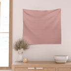 Ultra Fine Stripes Narrow Stripe Pattern in Mocha Brown and Pink Wall Tapestry Gallery Image 2