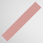 Ultra Fine Stripes Narrow Stripe Pattern in Mocha Brown and Pink Table Runner Gallery Image 3