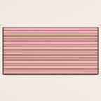Ultra Fine Stripes Narrow Stripe Pattern in Mocha Brown and Pink Desk Mat Gallery Image 3