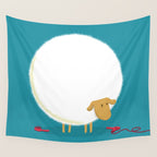 Fluffy Sheep Wall Tapestry Gallery Image 4