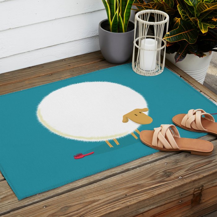 Fluffy Sheep Outdoor Rug Gallery Image 2
