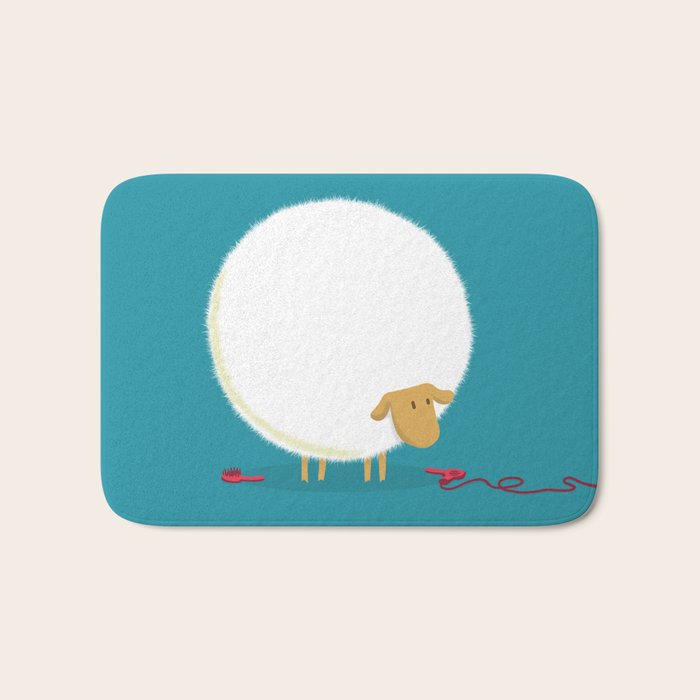 Fluffy Sheep Bath Mat Gallery Image 1