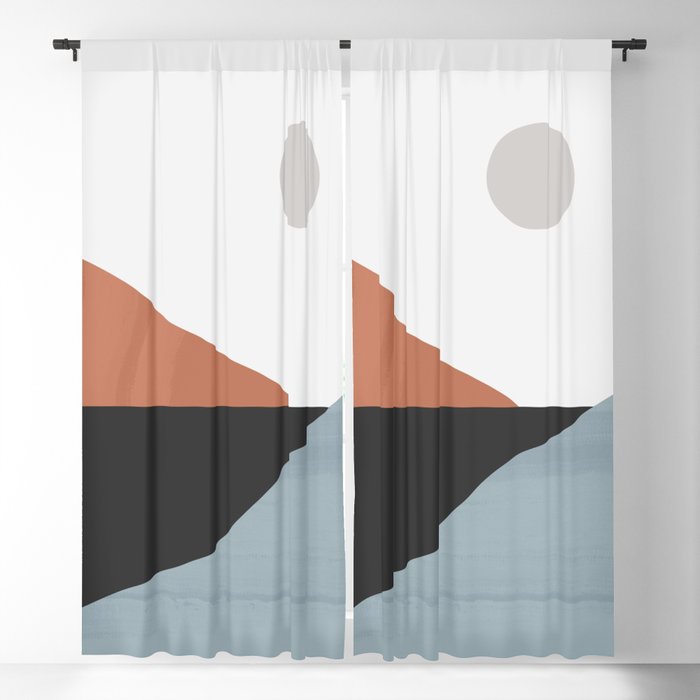 Minimal Abstract Art Landscape 7 Window Curtain Gallery Image 5