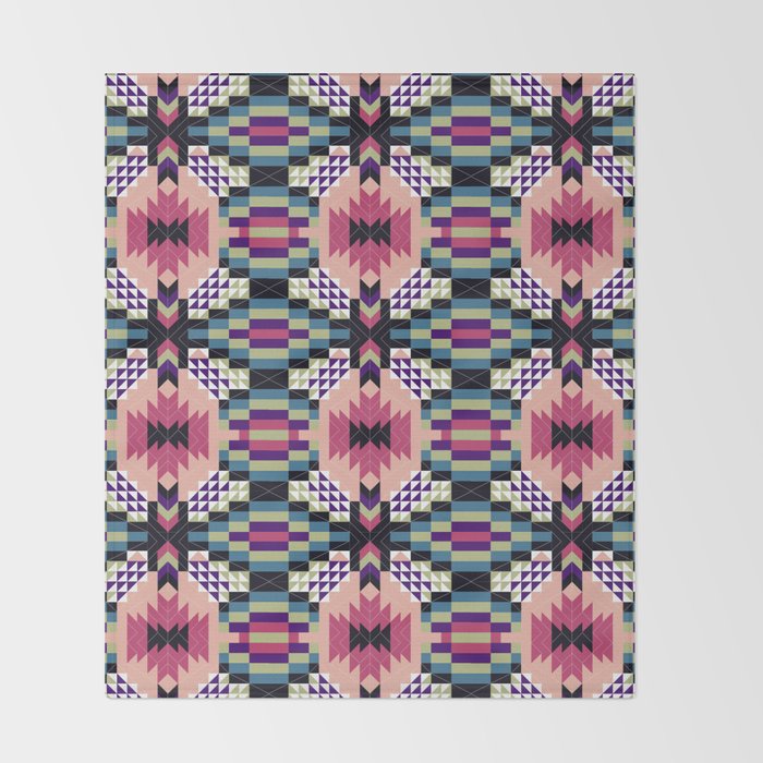 MP Tribal geometric B Throw Blanket Gallery Image 2