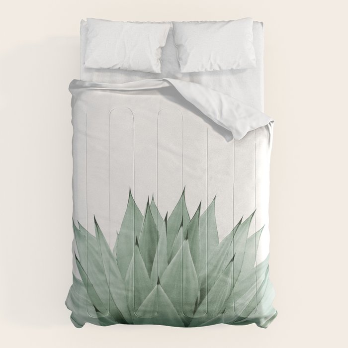 Agave Green Summer Vibes #1 #tropical #decor #art #society6 Comforter Gallery Image 6