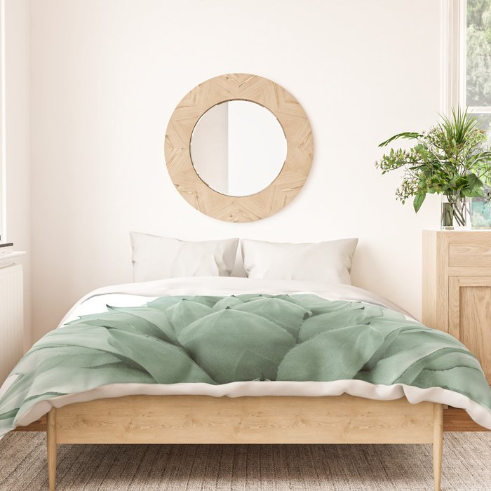 Agave Green Summer Vibes #1 #tropical #decor #art #society6 Duvet Cover Gallery Image 3