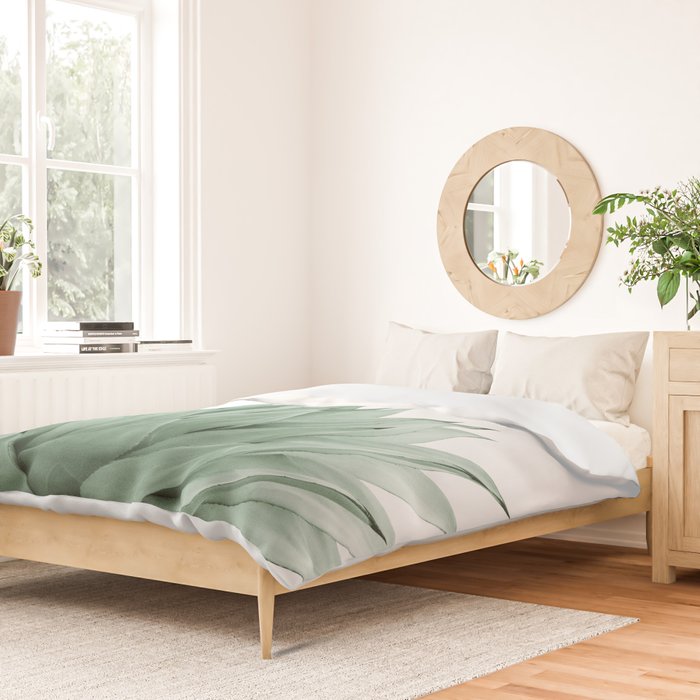 Agave Green Summer Vibes #1 #tropical #decor #art #society6 Duvet Cover Gallery Image 2