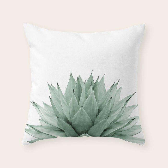 Agave Green Summer Vibes #1 #tropical #decor #art #society6 Throw Pillow Gallery Image 6