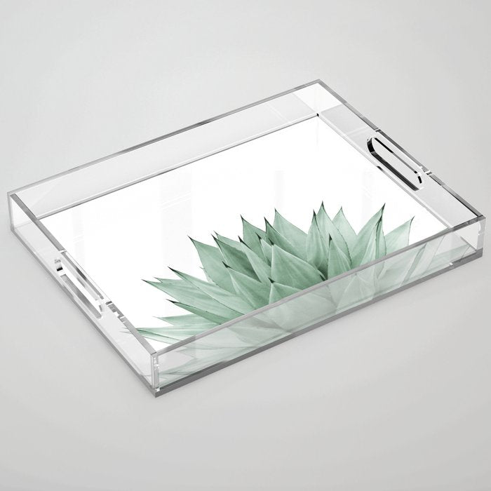 Agave Green Summer Vibes #1 #tropical #decor #art #society6 Acrylic Tray Gallery Image 1