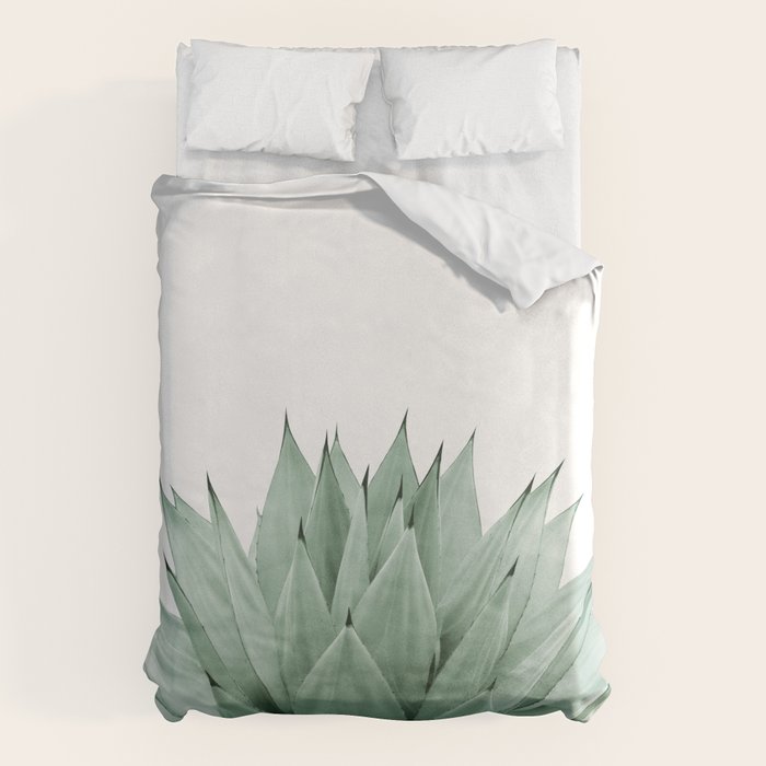 Agave Green Summer Vibes #1 #tropical #decor #art #society6 Duvet Cover Gallery Image 6