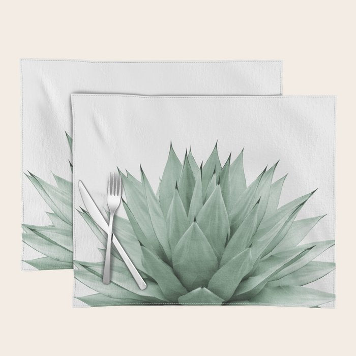 Agave Green Summer Vibes #1 #tropical #decor #art #society6 Placemat Gallery Image 1