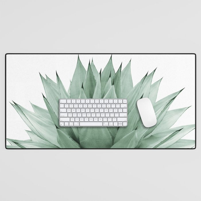 Agave Green Summer Vibes #1 #tropical #decor #art #society6 Desk Mat Gallery Image 1
