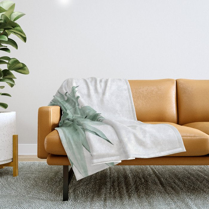 Agave Green Summer Vibes #1 #tropical #decor #art #society6 Throw Blanket Gallery Image 1