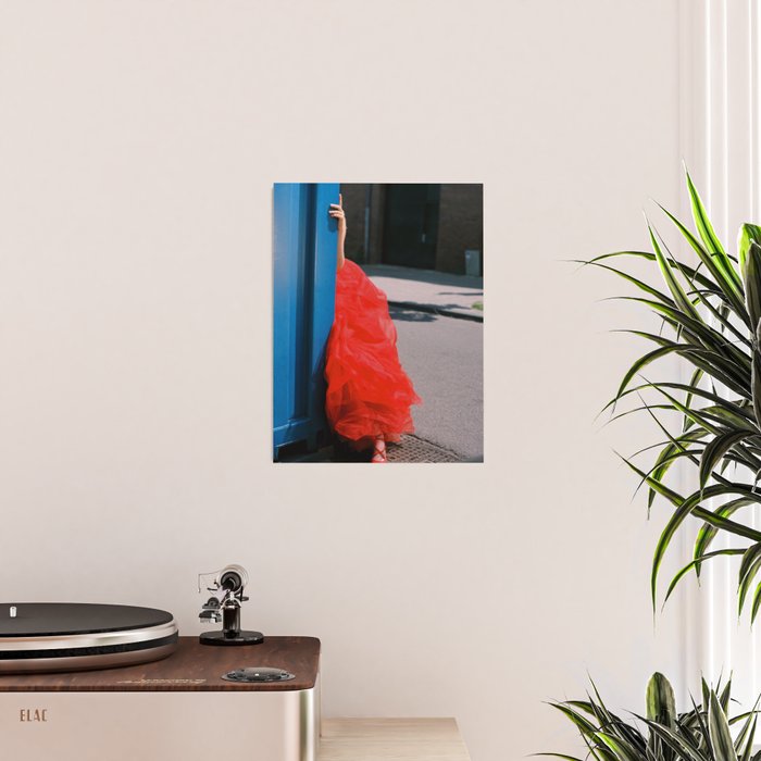 Red Dress and Shoes Peek | Fashion Editorial Poster Gallery Image 2