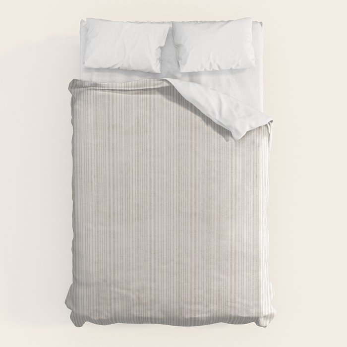 AEGEAN SOFT TICKING STRIPE Duvet Cover Gallery Image 6
