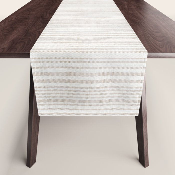 AEGEAN SOFT TICKING STRIPE Table Runner Gallery Image 1