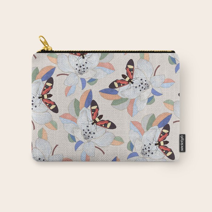 Magnolia flower and insect Carry All Pouch Gallery Image 1