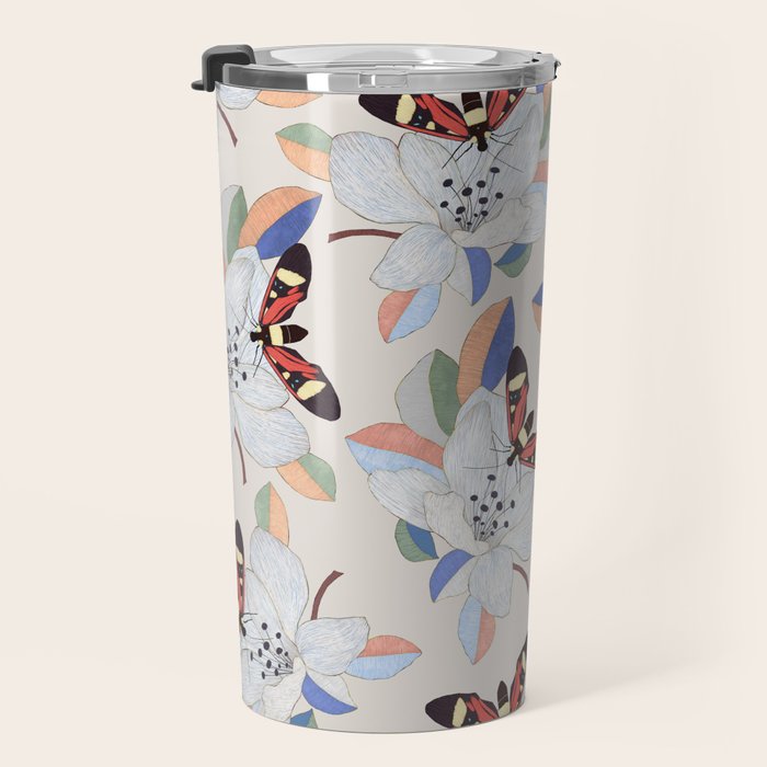 Magnolia flower and insect Travel Mug Gallery Image 3