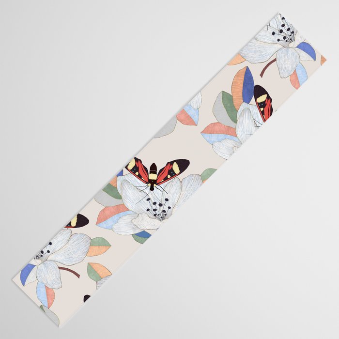 Magnolia flower and insect Table Runner Gallery Image 3