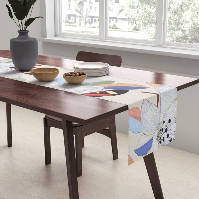 Magnolia flower and insect Table Runner Gallery Image 2