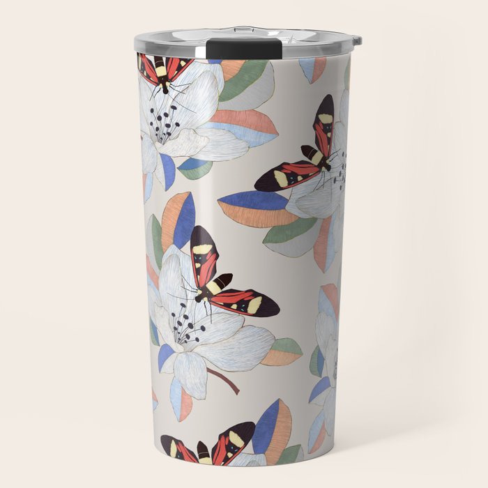 Magnolia flower and insect Travel Mug Gallery Image 1