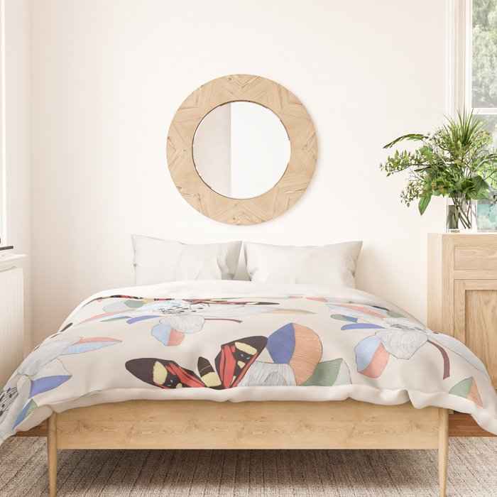 Magnolia flower and insect Duvet Cover Gallery Image 3