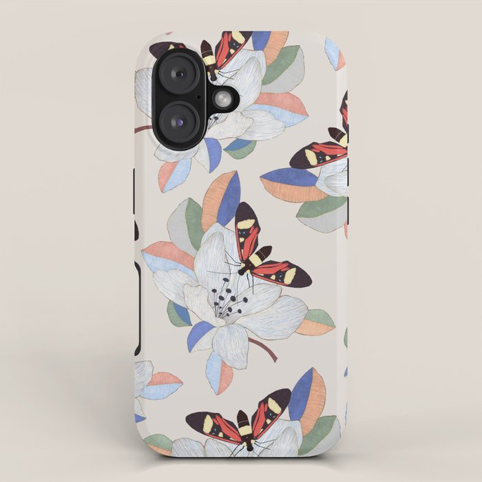 Magnolia flower and insect iPhone Case Gallery Image 1
