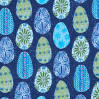 Colorful Folk Art Easter Eggs in Teal & Navy Blue Coffee Mug Gallery Image 2