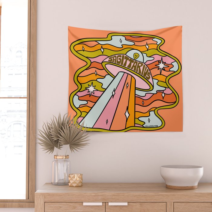 Sagittarius UFO Wall Tapestry Gallery Image 2