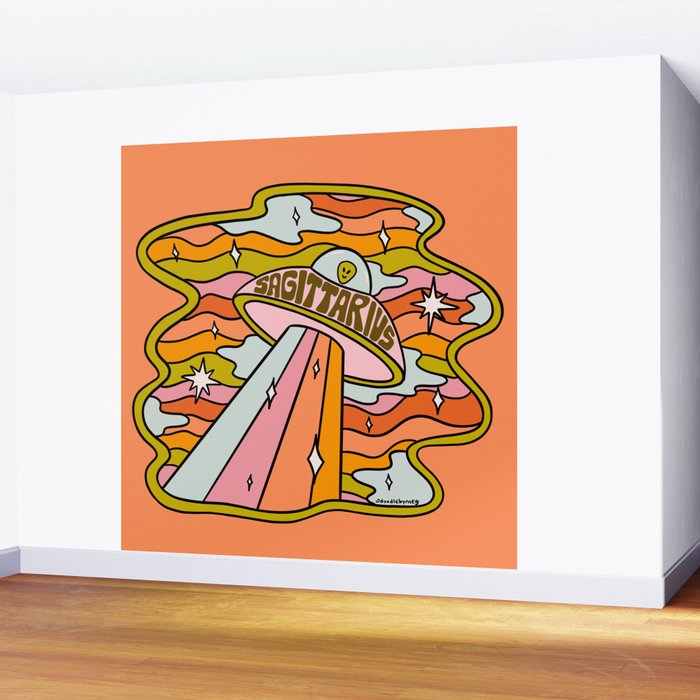 Sagittarius UFO Wall Mural Gallery Image 2