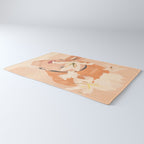 Girl with Flowers Illustration Rug Gallery Image 3