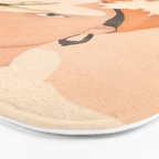 Girl with Flowers Illustration Bath Mat Gallery Image 3