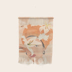 Girl with Flowers Illustration Wall Hanging Gallery Image 1