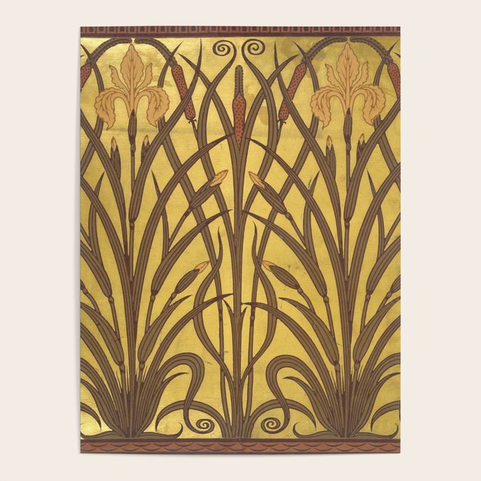 Walter Crane Rush & Iris Art Nouveau Poster Gallery Image 4