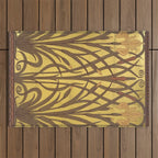 Walter Crane Rush & Iris Art Nouveau Outdoor Rug Gallery Image 1