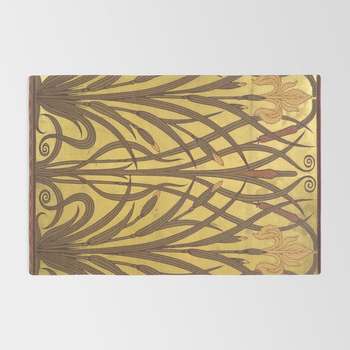 Walter Crane Rush & Iris Art Nouveau Rug Gallery Image 2